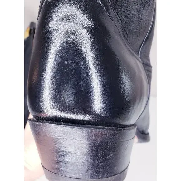 Vtg. TONY LAMA Western Cowboy Boots Black Leather 6711 Men's 9 EE *NOT WIDE* - Picture 15 of 16